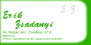 erik zsadanyi business card